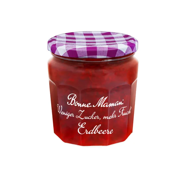 bonne-maman-erdbeere-weniger-zucker-mehr-frucht-335g image 1