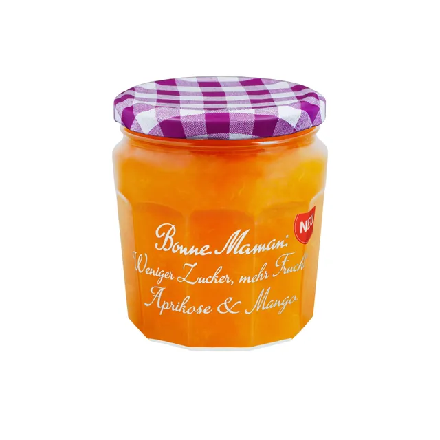 bonne-maman-aprikose-mango-weniger-zucker-335g image 1