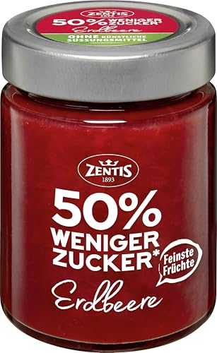 zentis-50-weniger-zucker-erdbeer-fruchtaufstrich-fein-passiert-195g image 8