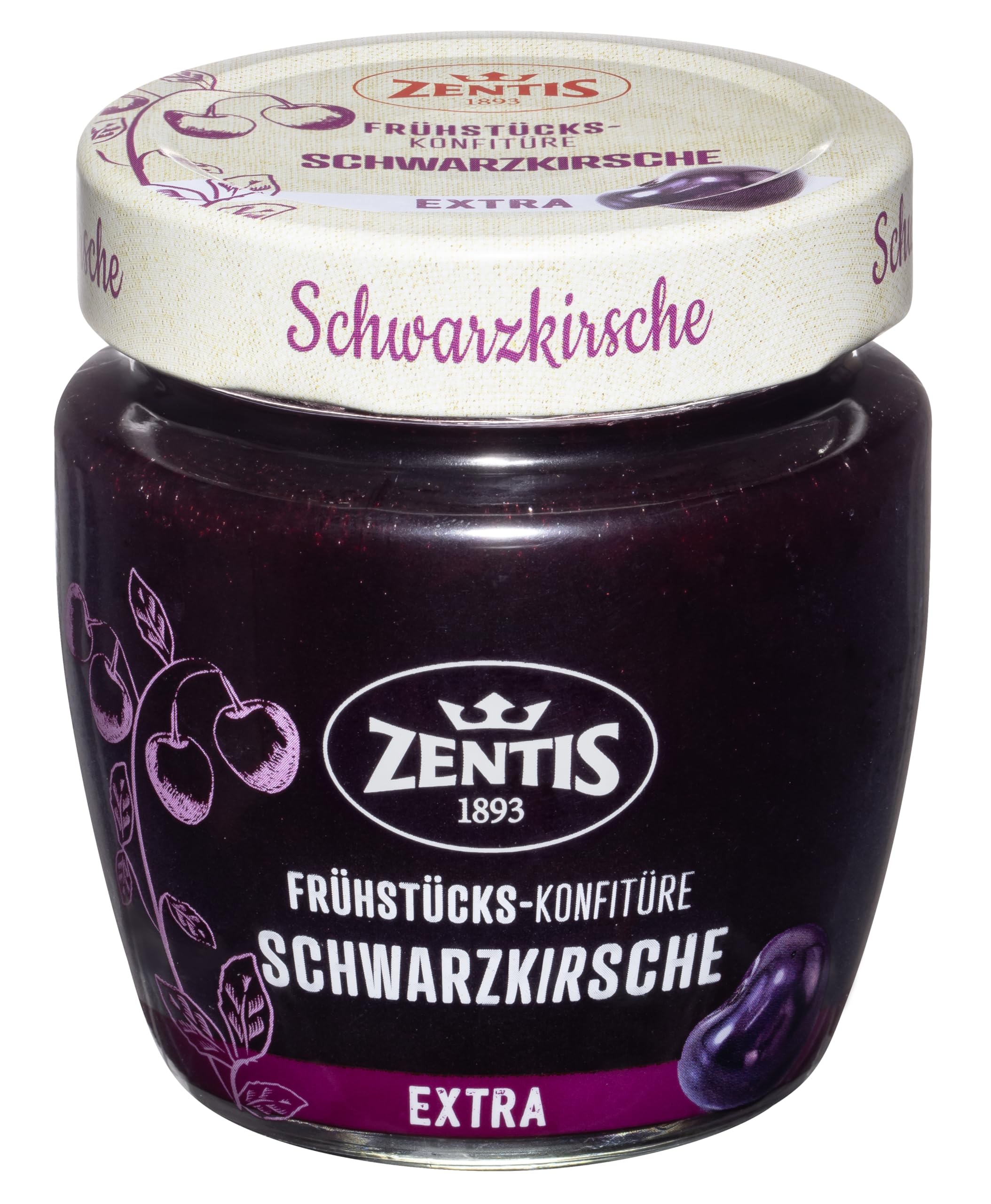 zentis-fr-hst-ckskonfit-re-schwarzkirsche-230g-brotaufstrich image 1
