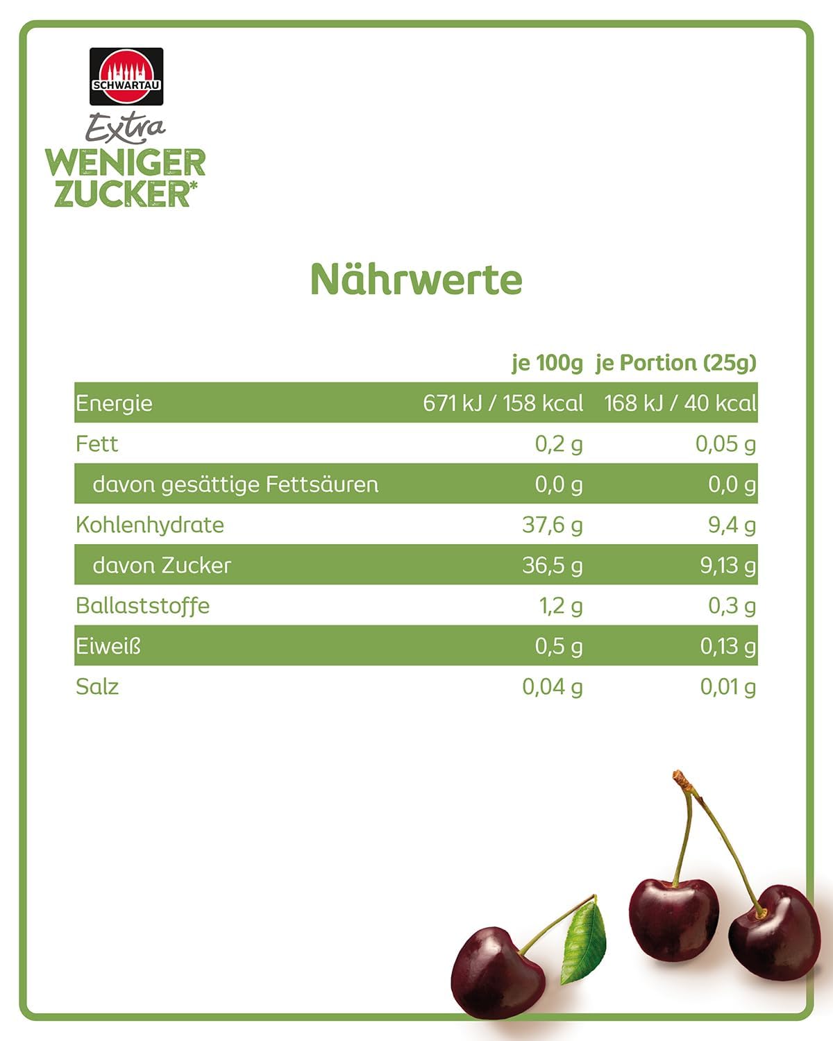 schwartau-extra-weniger-zucker-schwarzkirsche-300-g image 2