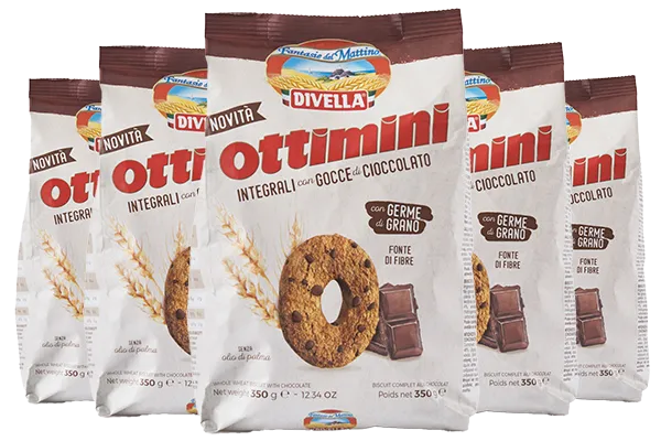 divella-ottimini-integrali-con-gocce-di-cioccolato-vollkornkekse-mit-schokotropf image 1