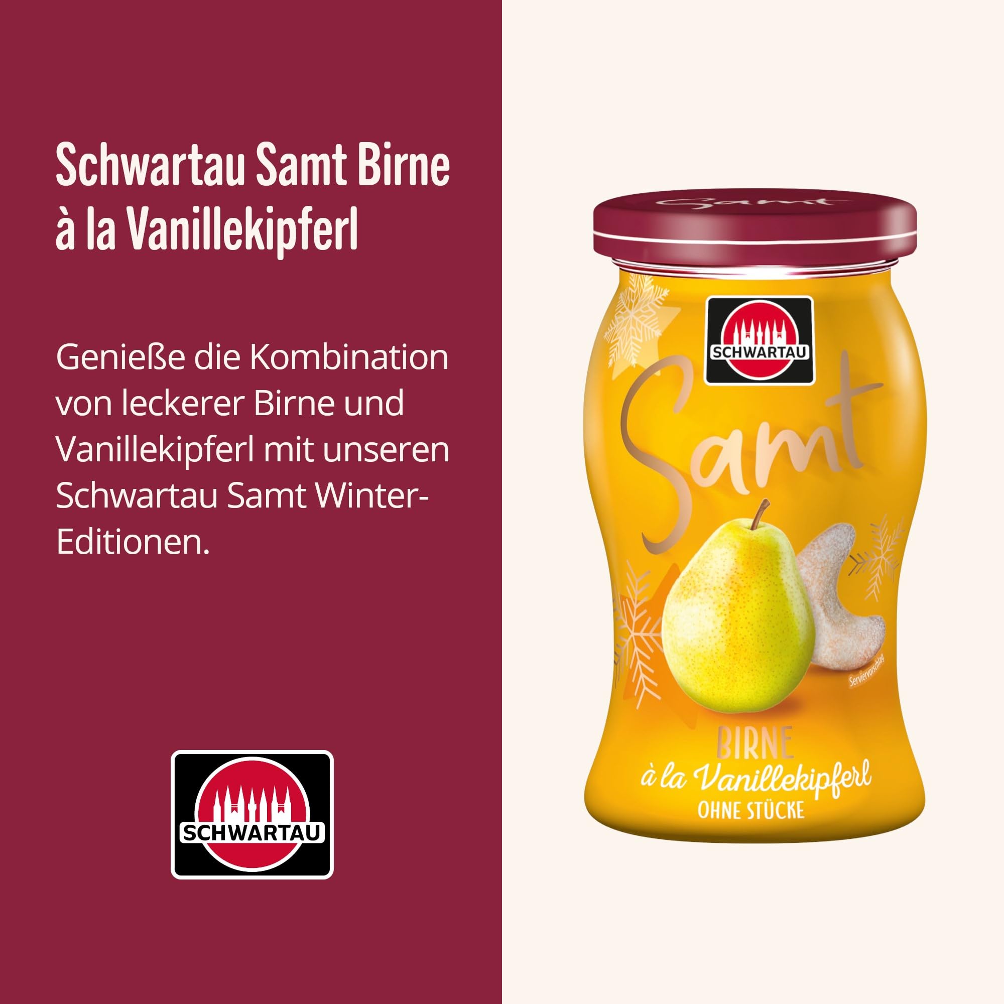 schwartau-samt-winter-edition-birne-la-vanillekipferl-fruchtaufstrich-270-g image 3
