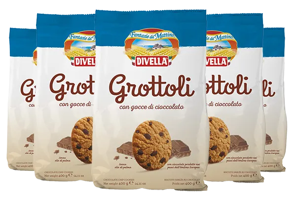 divella-biscotti-frollini-grottoli-gocce-di-cioccolato-butterkekse-mit-schokotro image 1