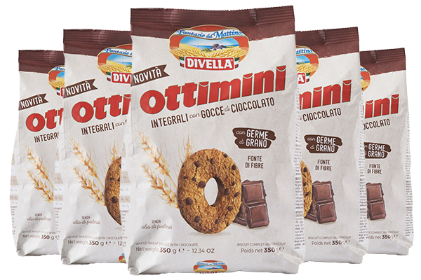 divella-ottimini-integrali-con-gocce-di-cioccolato-vollkornkekse-mit-schokotropf image 1