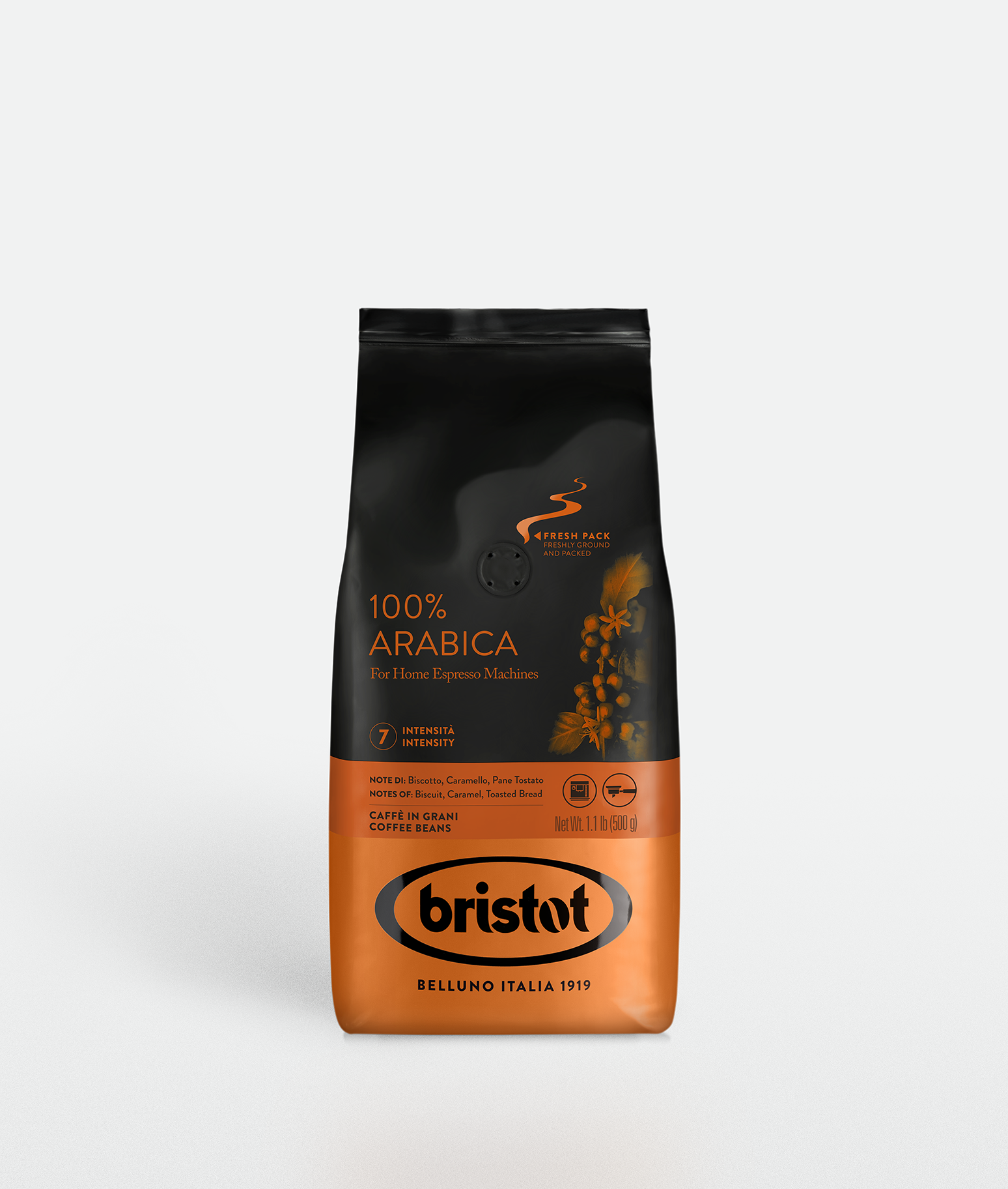 bristot-100-arabica-kaffeebohnen-ganze-bohne image 1