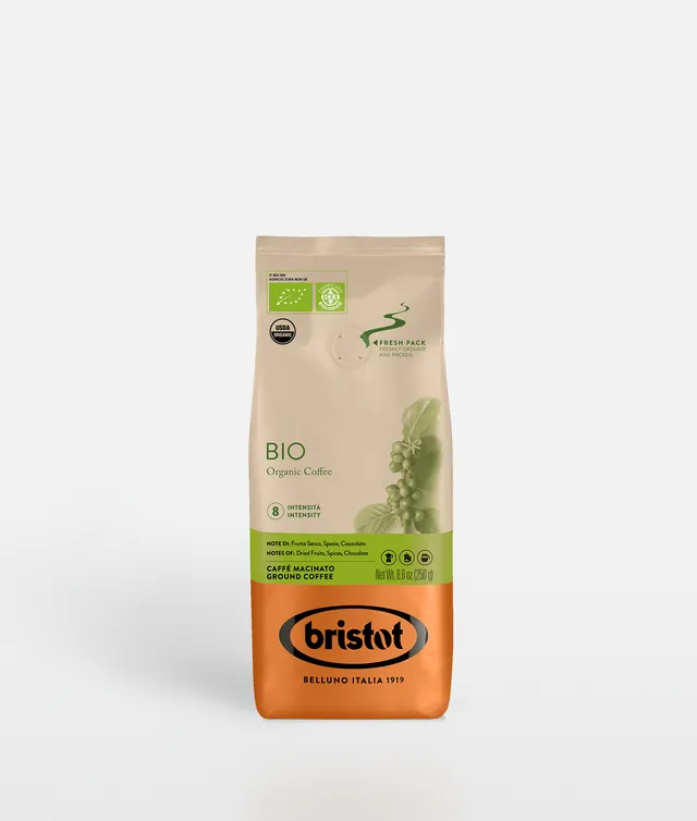 bristot-bio-organic-gemahlener-kaffee image 1
