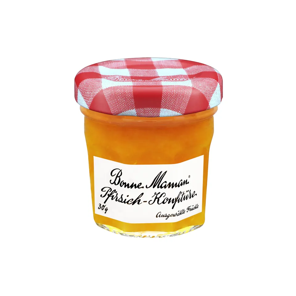 bonne-maman-pfirsich-konfit-re-15-x-30g-mini-gl-ser image 1