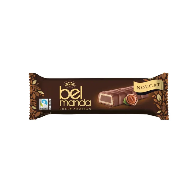 zentis-belmanda-edelmarzipan-riegel-nougat-40-g-mit-milchschokolade image 1