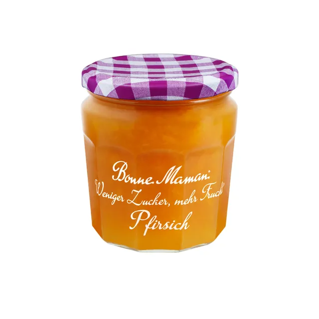 bonne-maman-pfirsich-fruchtaufstrich-weniger-zucker-mehr-frucht-335g image 1