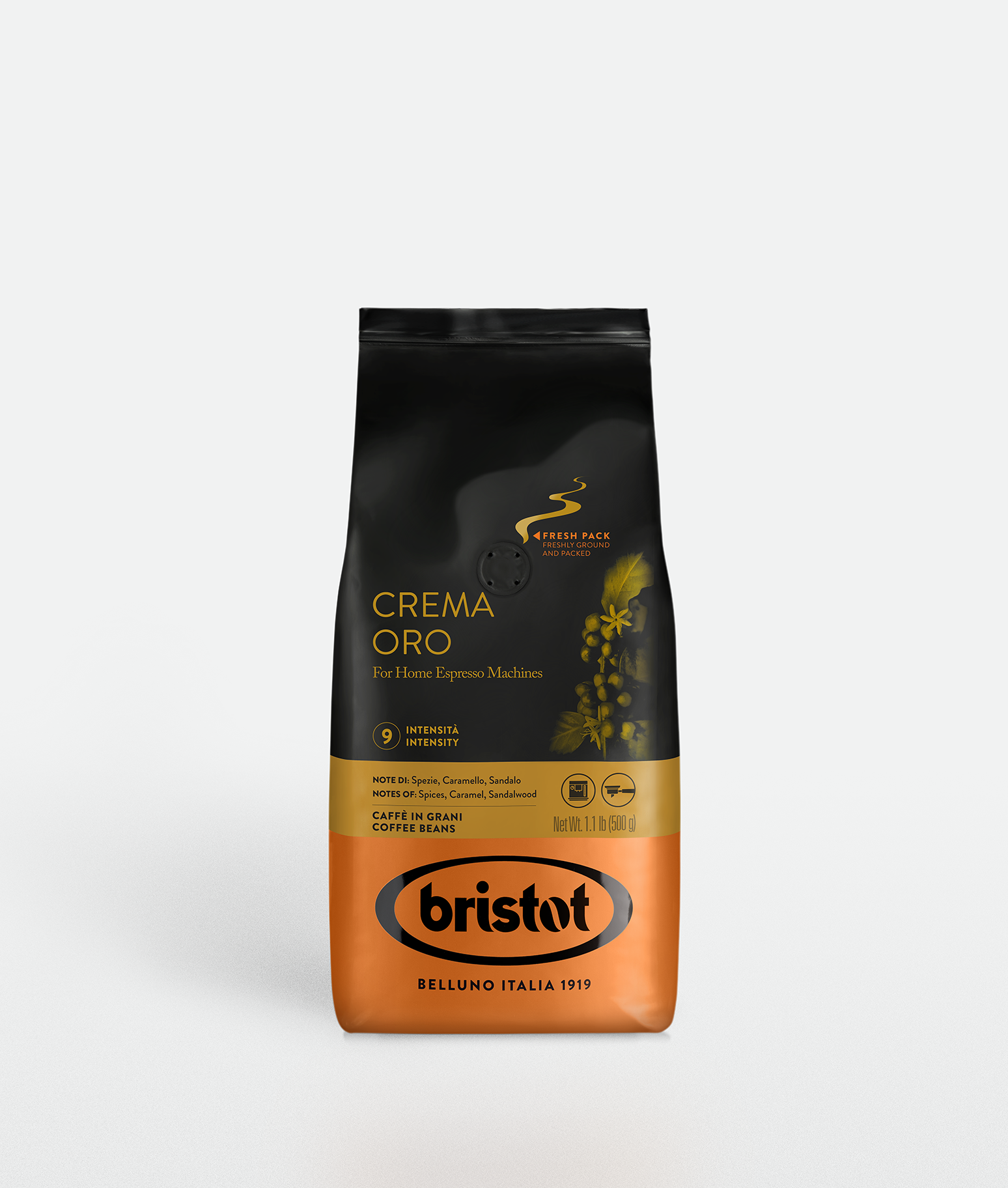 bristot-crema-oro-kaffeebohnen-ganze-bohne image 1