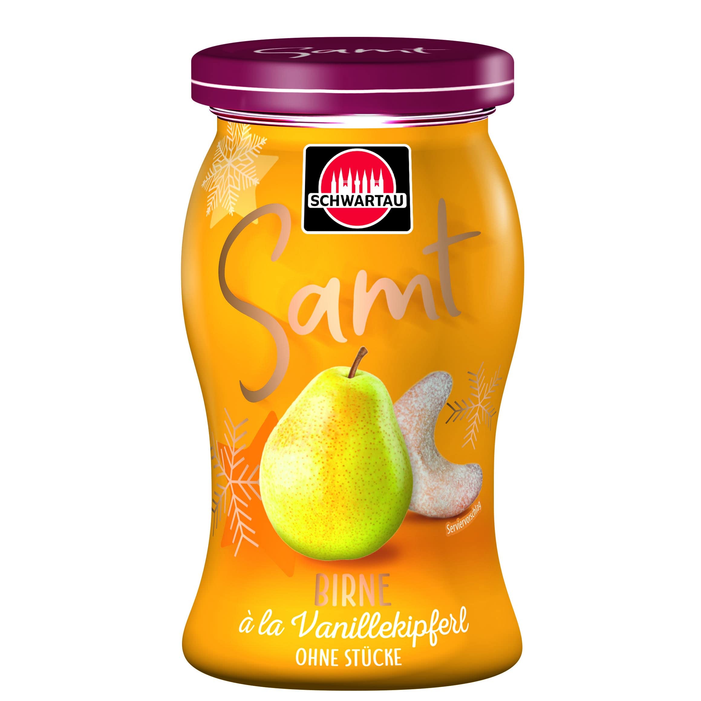 schwartau-samt-winter-edition-birne-la-vanillekipferl-fruchtaufstrich-270-g image 1